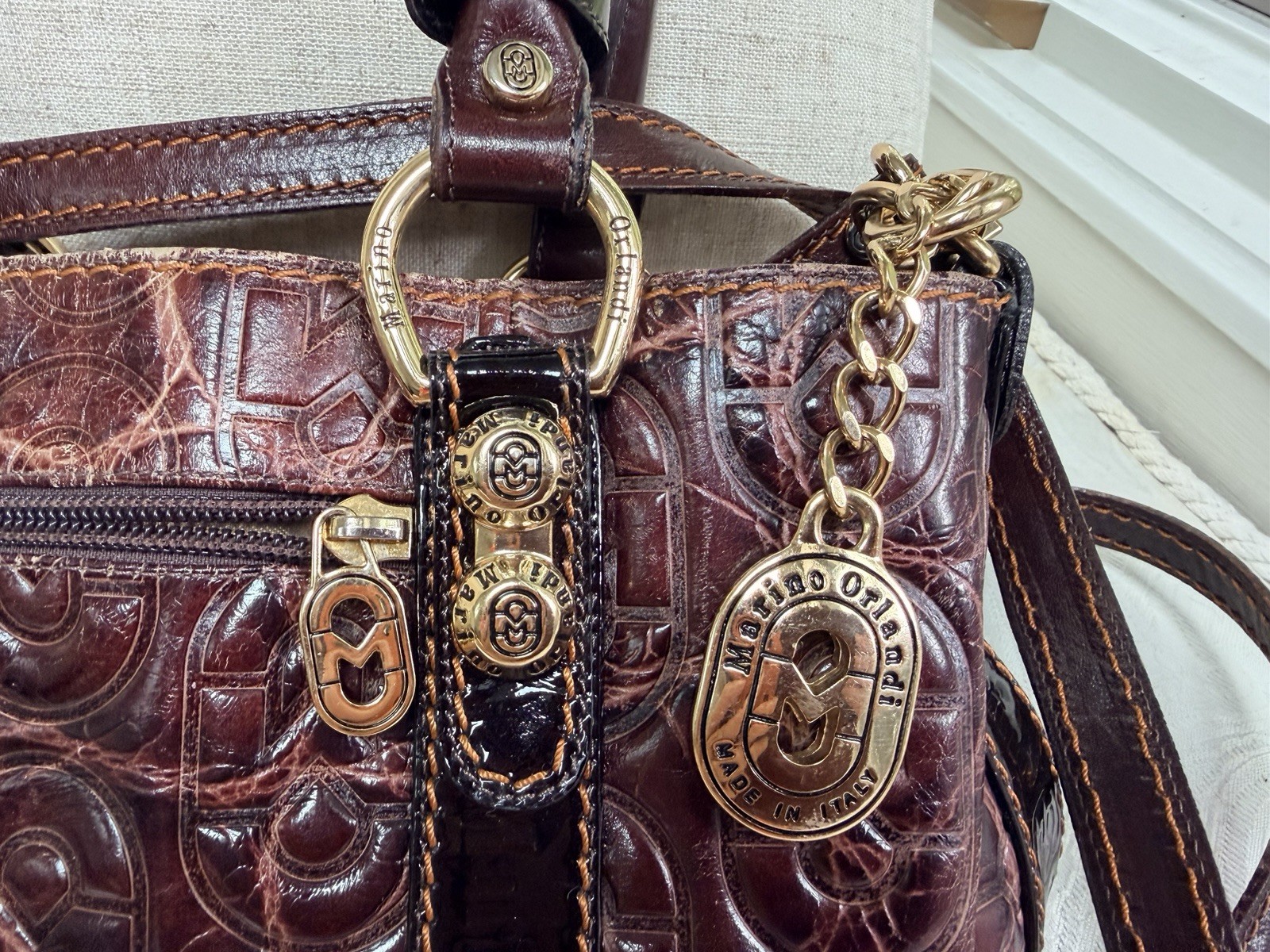 Marino Orlando Embossed Leather Purse