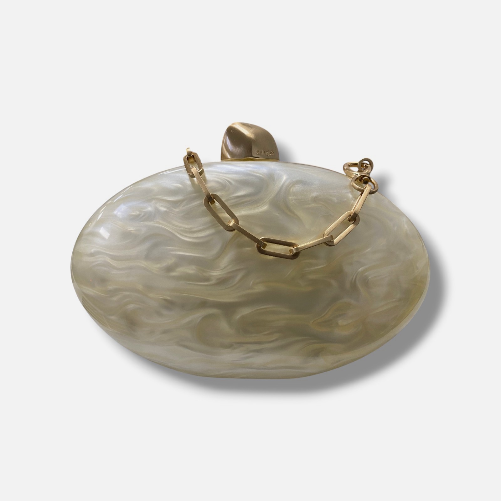 Cult Gaia Women’s Ivory Gold-Tone Frame Clasp Chain Strap Eviana Clutch Bag