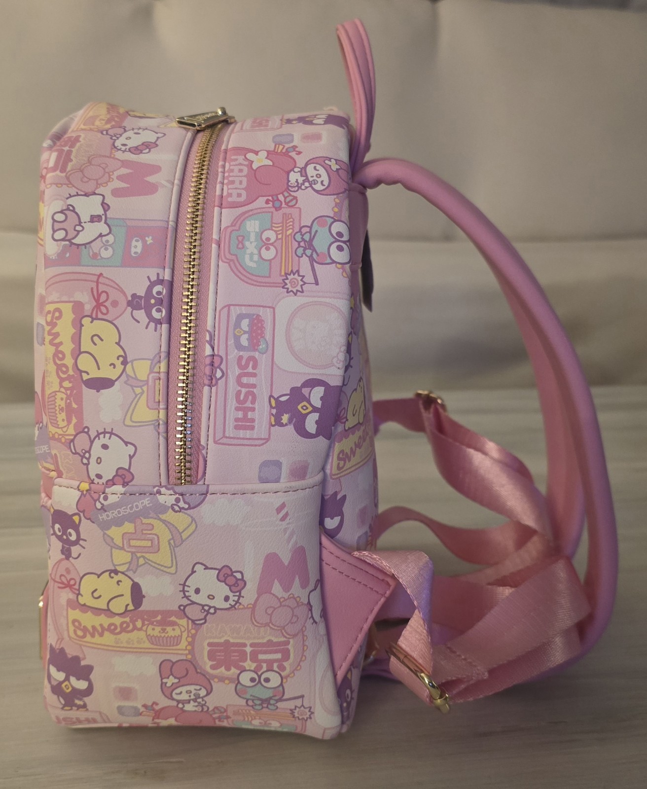 Loungefly Hello Kitty My Melody Keroppi Pom Pom Mini Backpack and Wallet Set
