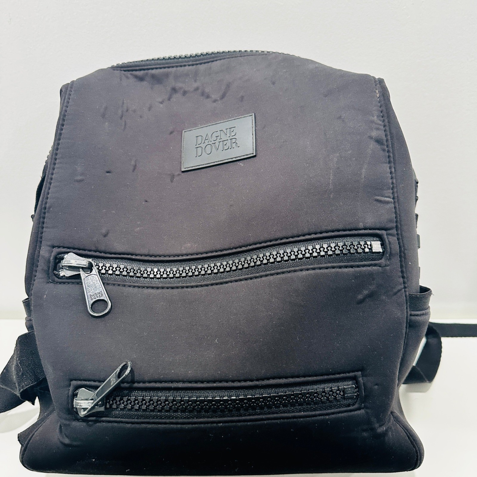 Dagne Dover Dakota Neoprene Backpack Onyx Black Large Minimalist Travel Bag