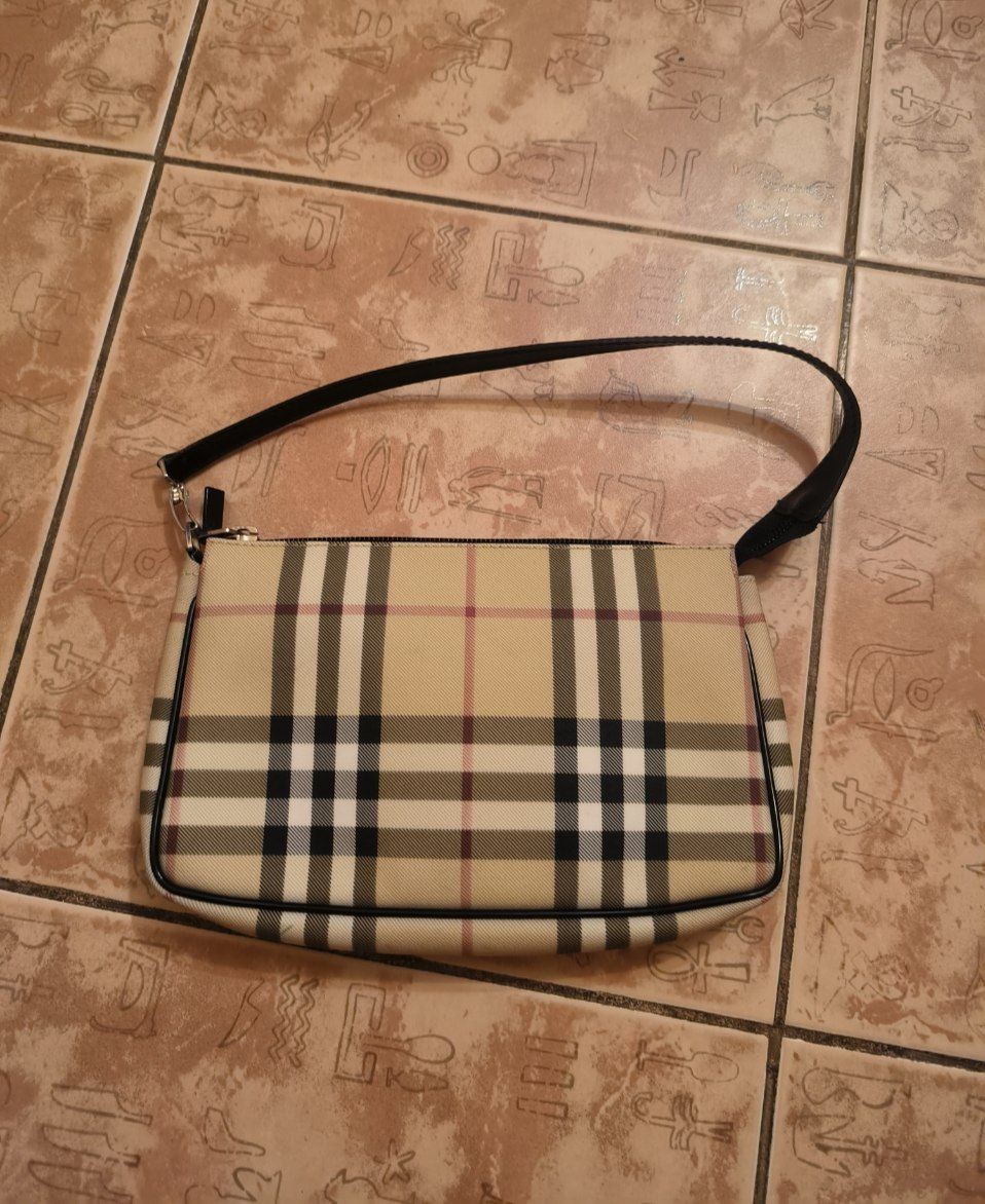 Vintage Burberry Mini Bag Beige Nova Check Handbag Women Beige