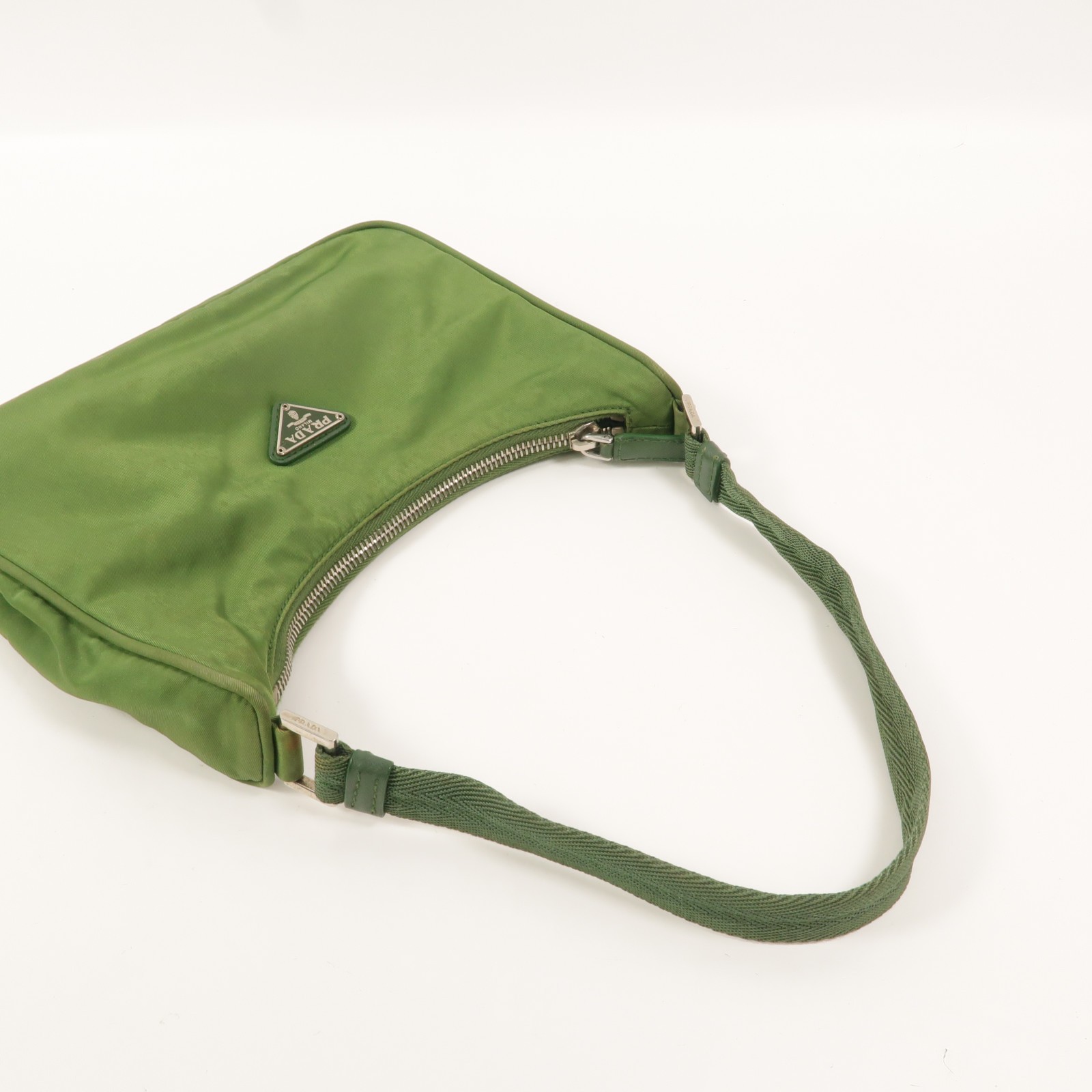 PRADA SHW Mini Re-Edition 2005 Hand Bag Nylon Green