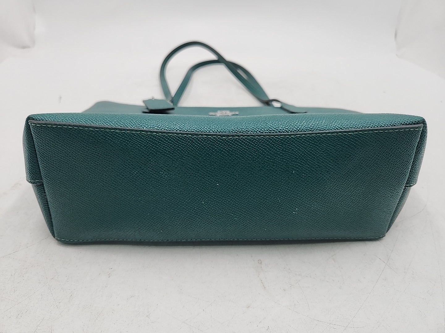 NEW Coach Fiona Zip Tote Bag Emerald Green Pebbled leather/Silver Toned Hardware