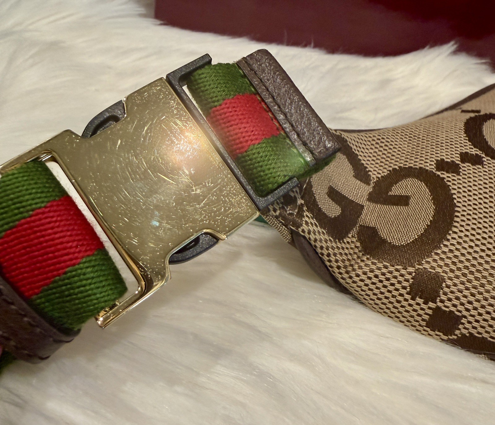 NEW Gucci Jumbo GG Monogram Belt Bag