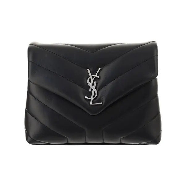 SAINT LAURENT Cowhide Shoulder Bag Mini Women’s Black 7.2×2.5×5.5 in