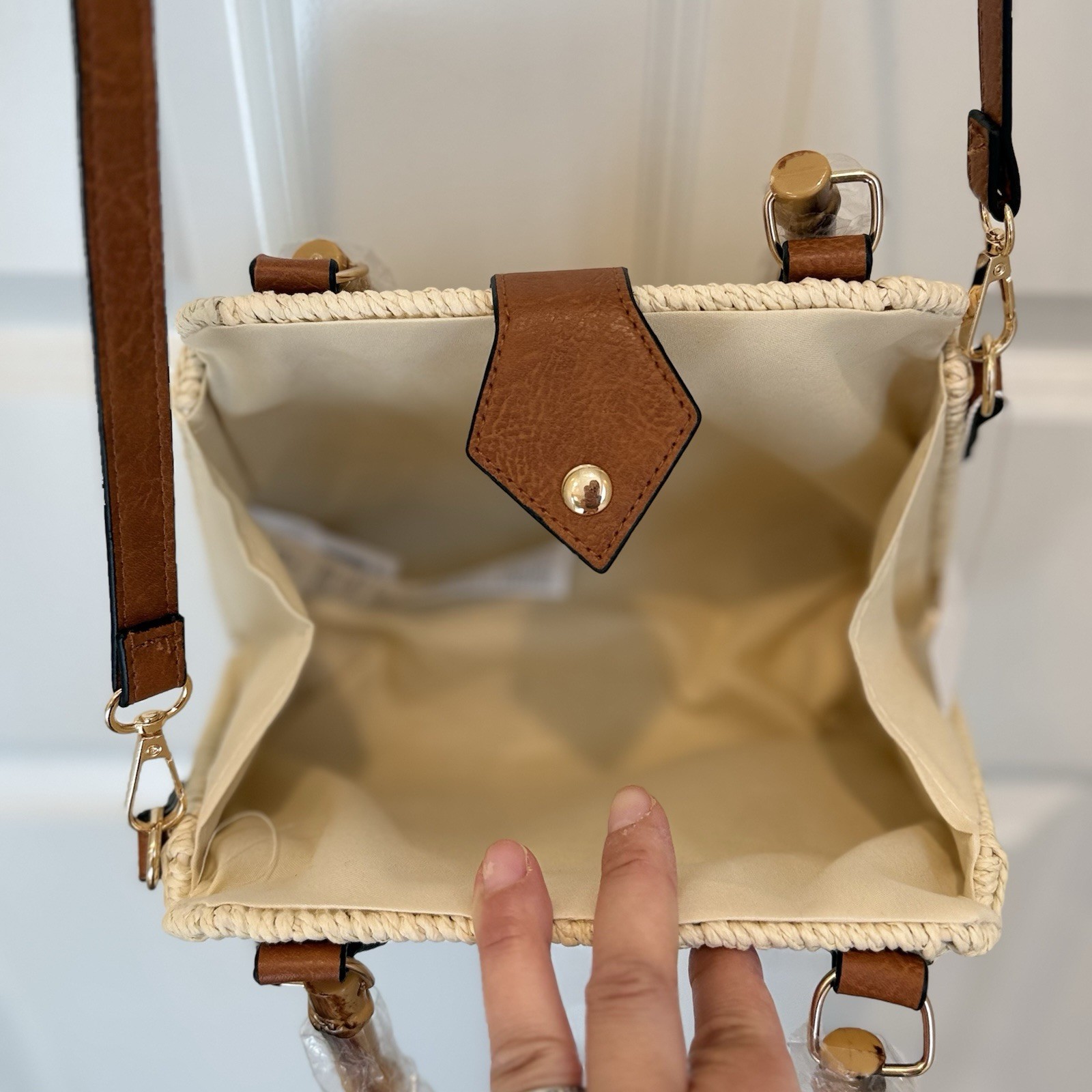 Intrend by Max Mara Bamboo-Handle Trapeze Bag Size: OS Spring /Summer