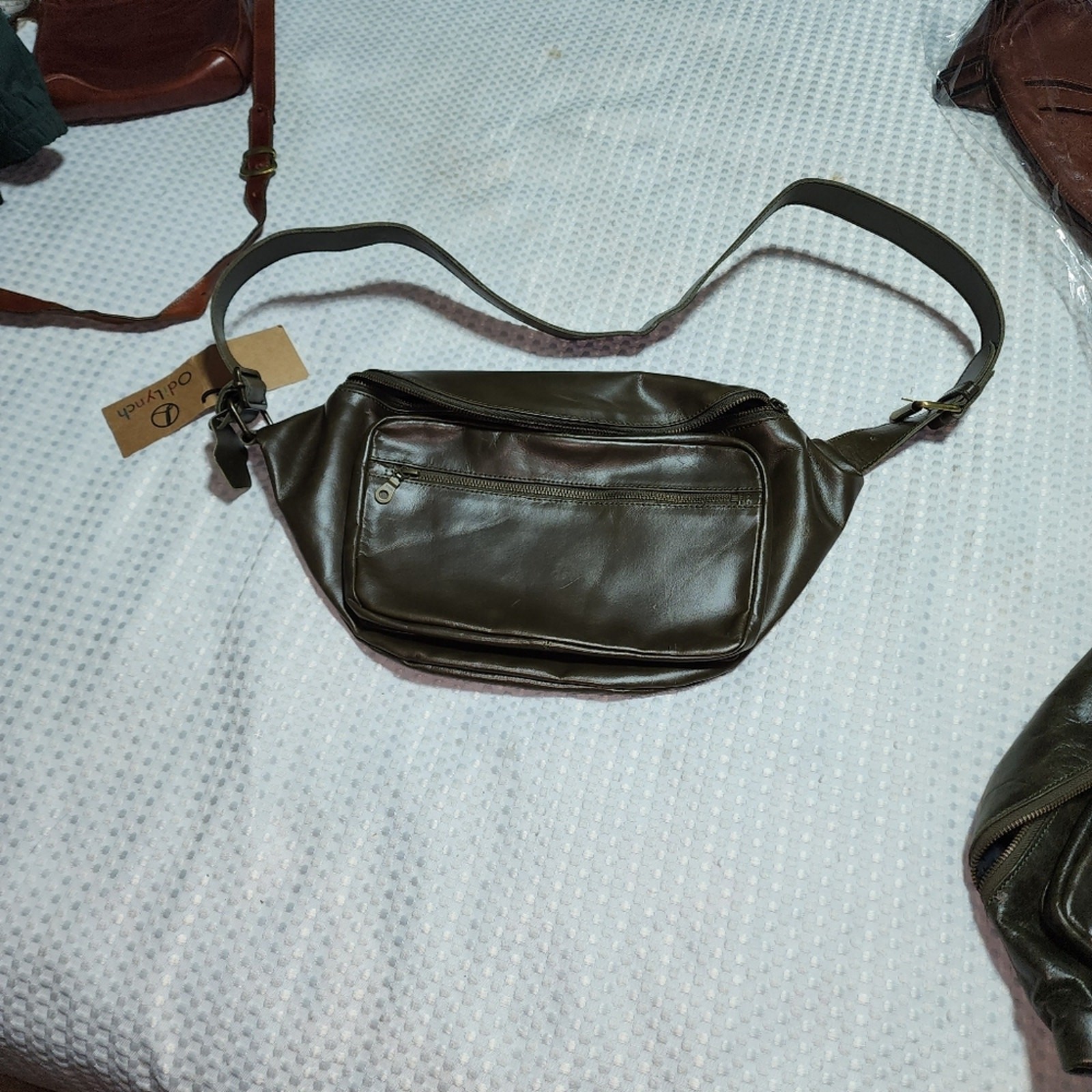 ODILYNCH NWT GIANT BUM BAG IMPORTED GENUINE LEATHER