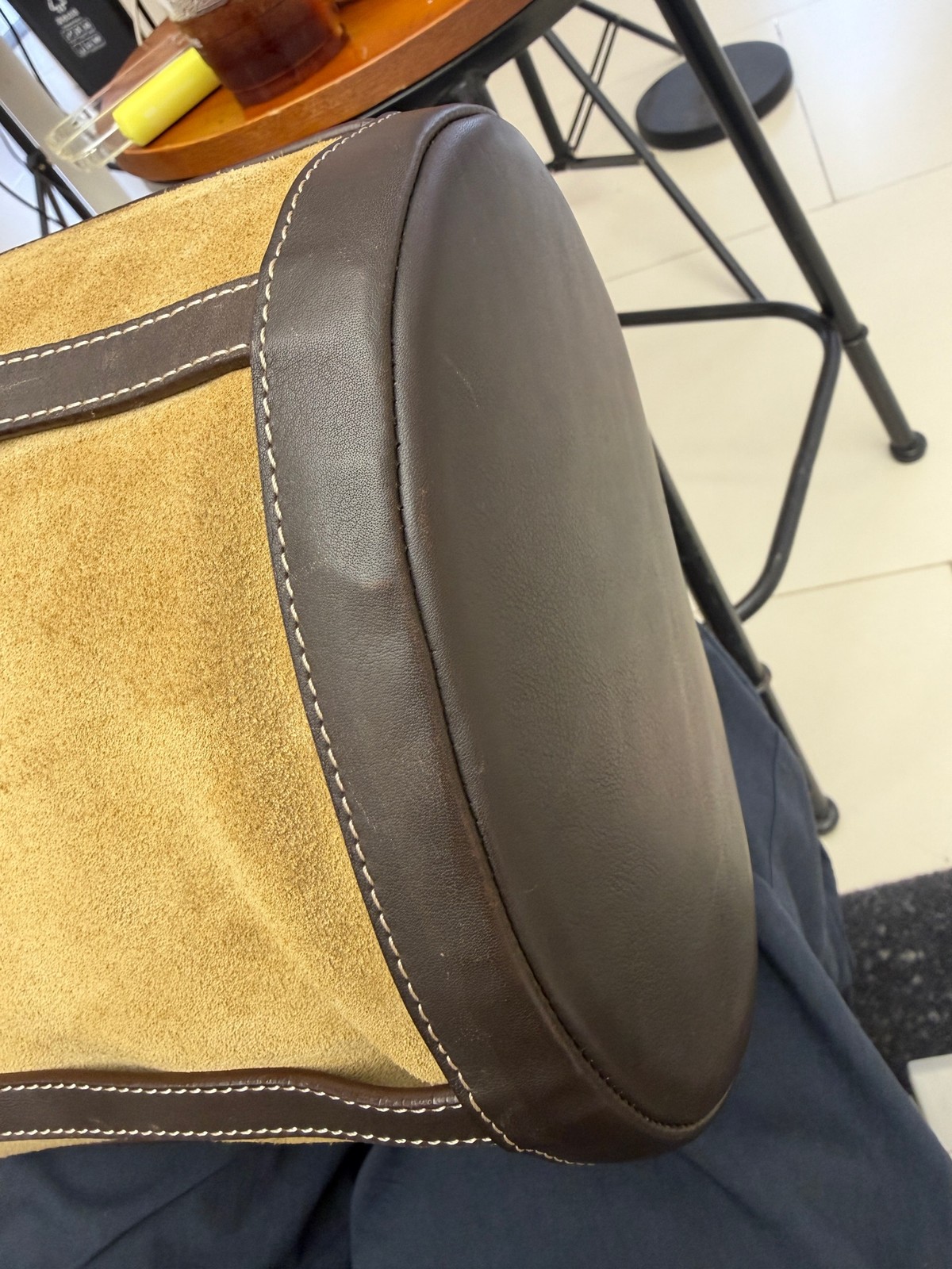 Loewe Vintage Bucket Normal Camel Brown Suede & Calfskin Daily Shoulder Bag Duty