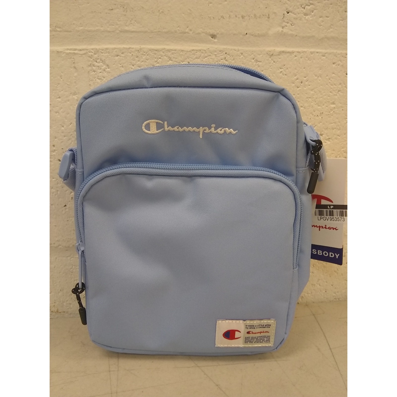 Champion Method Cross Body Handbag Strap – Light Blue 10″x9″x3″