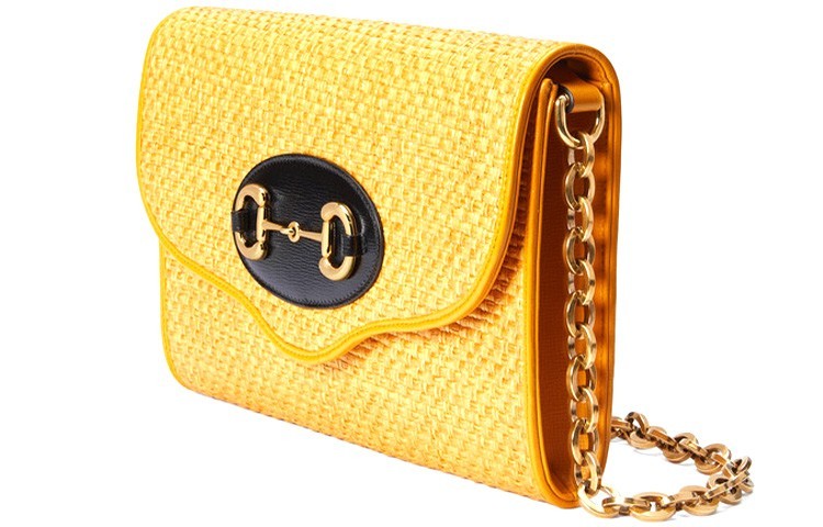 GUCCI Shoulder Bags Leather Yellow Women 10.2 x 1.2 x 6.3 in