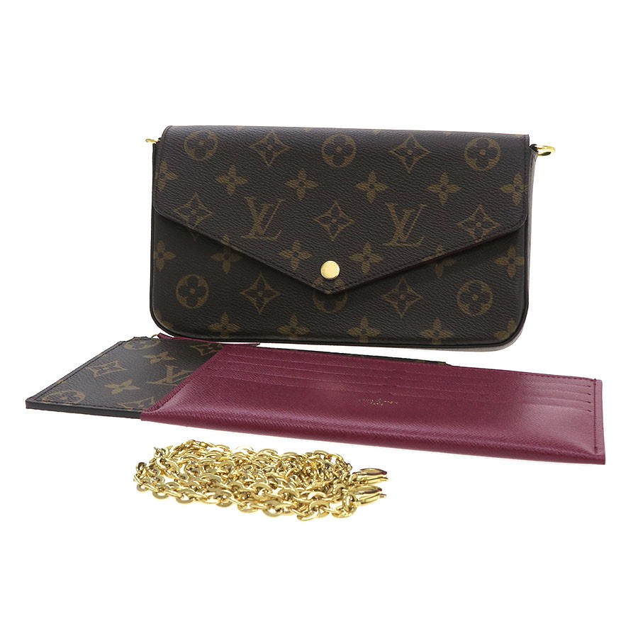 Louis Vuitton Pochette M81896 Monogram Canvas Brown Shoulder Bag #SAB16468