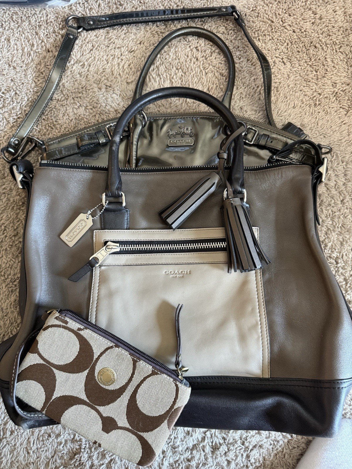 LOT OF 3: Coach Purse Lot Madison, Legacy Rory, and Clutch Vintage Green bag