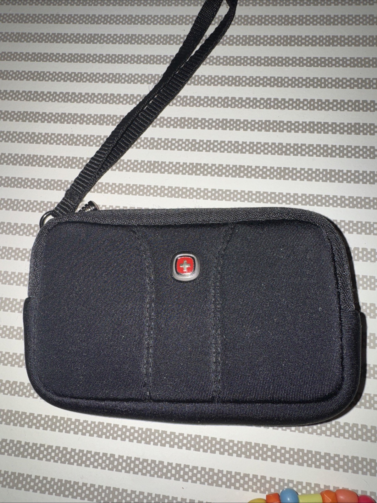 Wenger Swiss Army Black Wristlet Canvas 5×3.25 Cards Fit Perfect