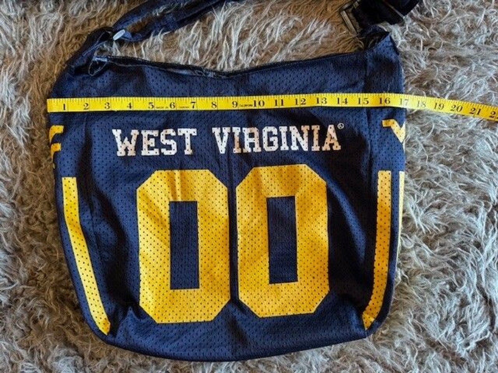 West Virginia University Football Jersey Crossbody Purse Tote Shoulder Bag WVU