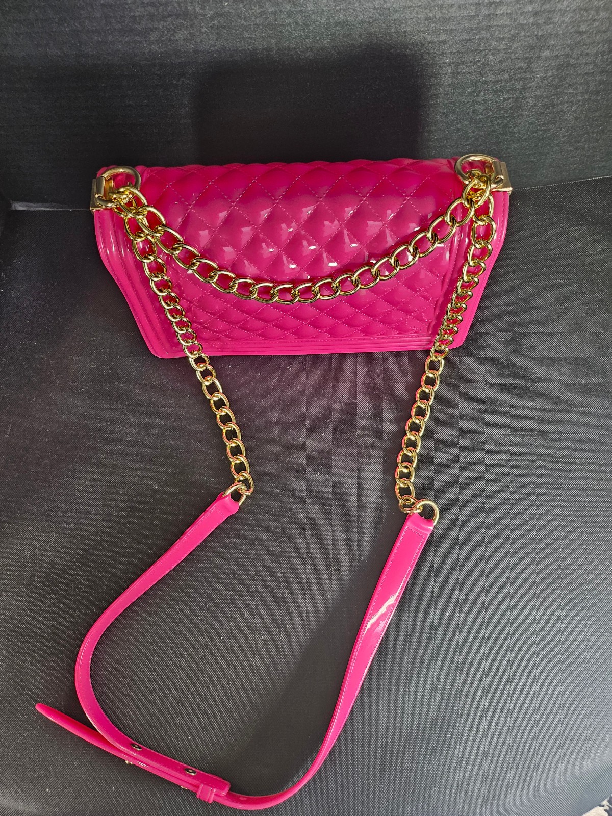 Emperia New York Los Angeles Vegan Hot Pink Jelly Crossbody Bag