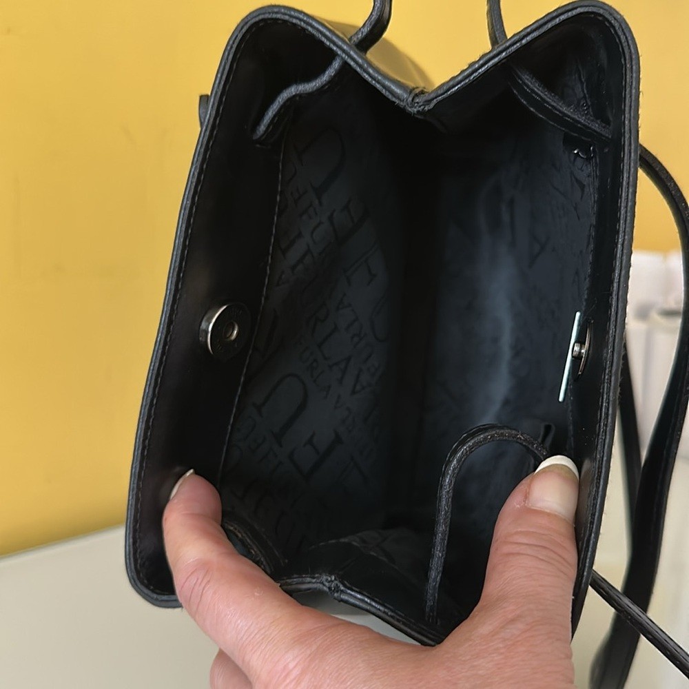 Furla Black Leather Convertible Backpack Shoulder Bag
