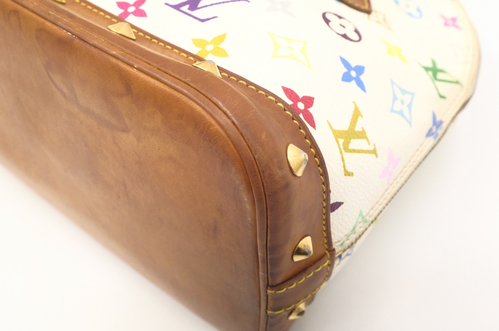 Authentic Louis Vuitton Monogram Multicolore Alma PM Handbag M92647