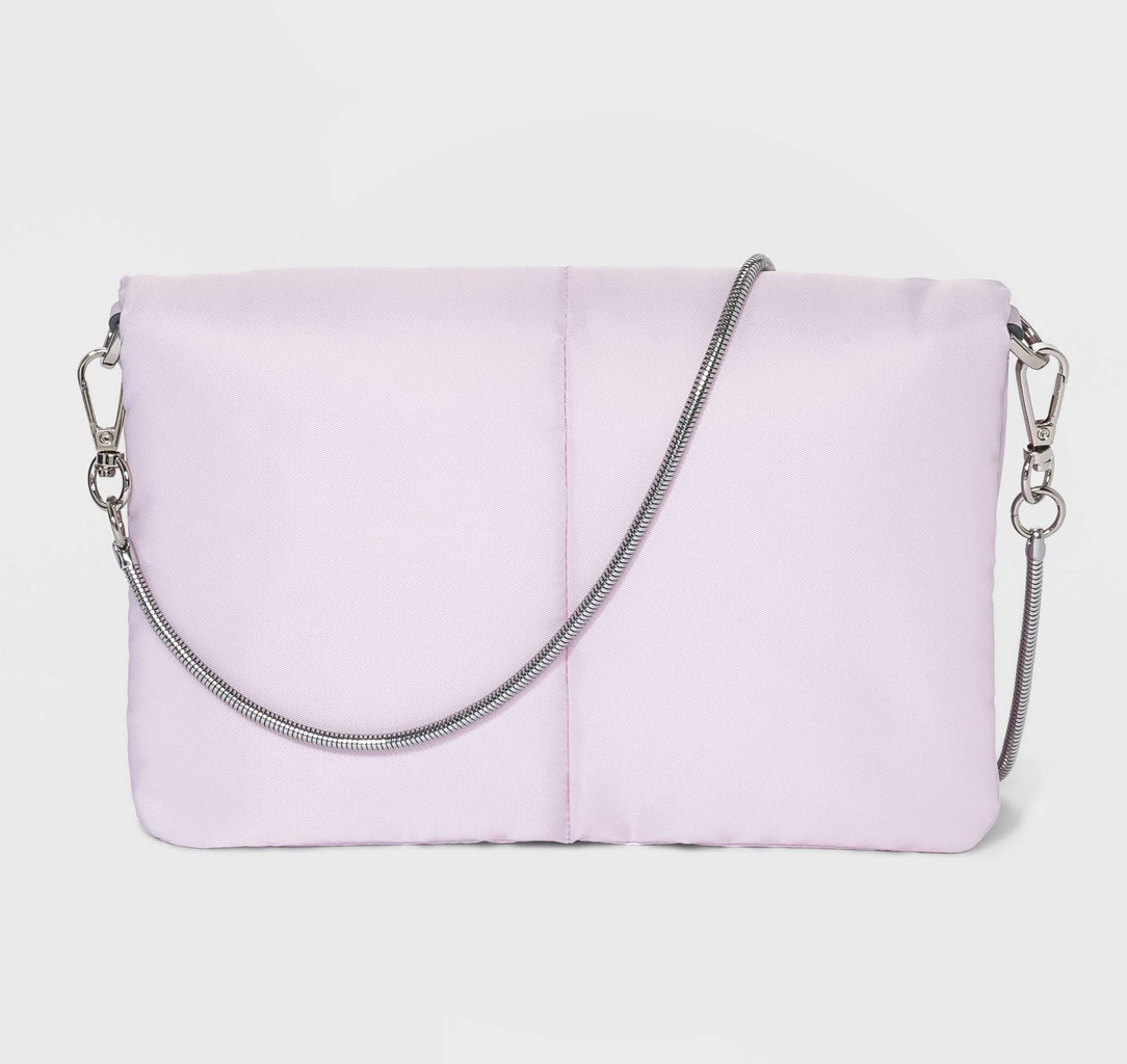 Women’s Puffer Magnetic Closure Crossbody Bag – A New Day – Lilac – P22