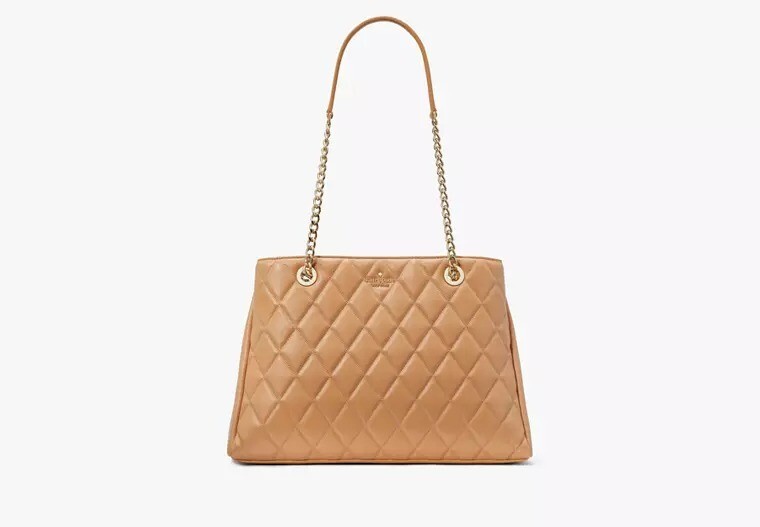 Kate Spade Carey Quilted Leather Large Tote Bag Chain Shoulder