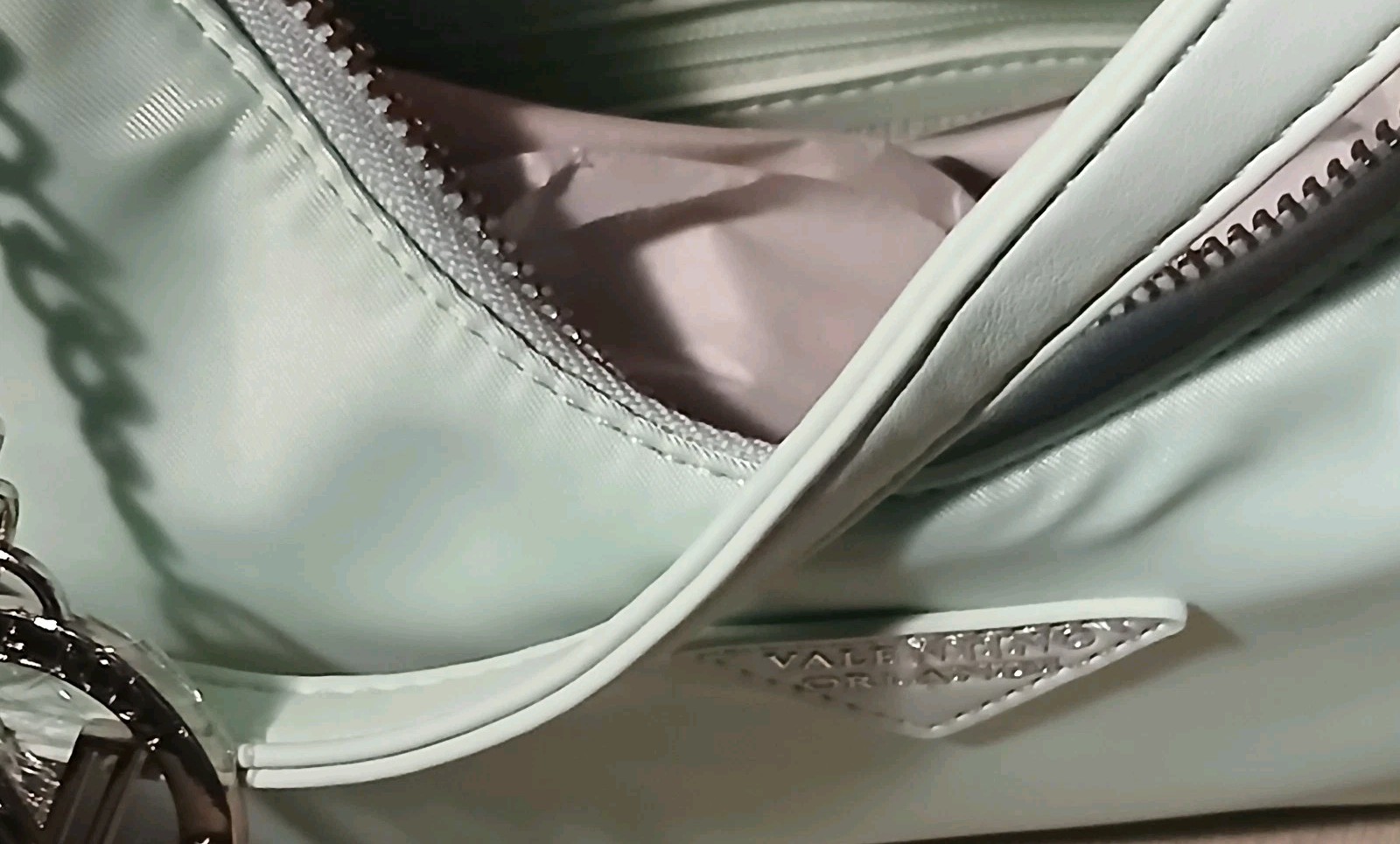 Valentino Orlandi Mia Mint Crescent Handbag