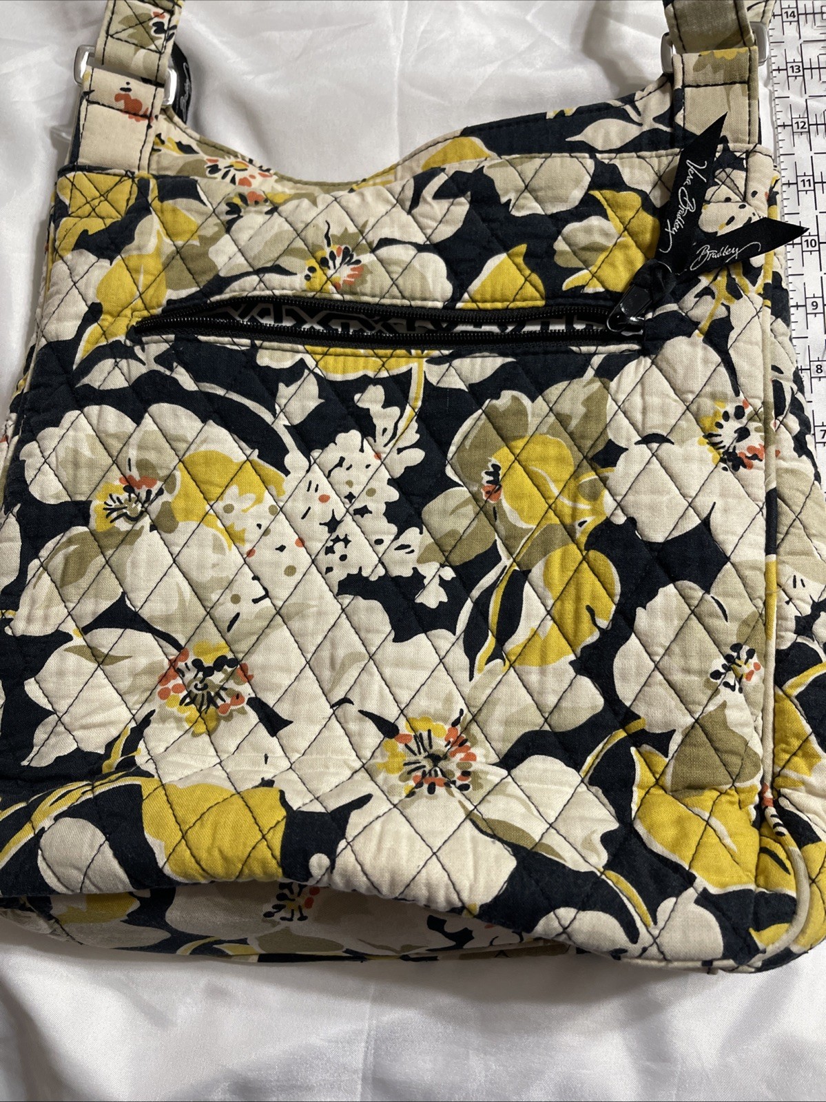 Vera Bradley Quilted Crossbody Bag Tote Purse In Dogwood Pattern Retired Design