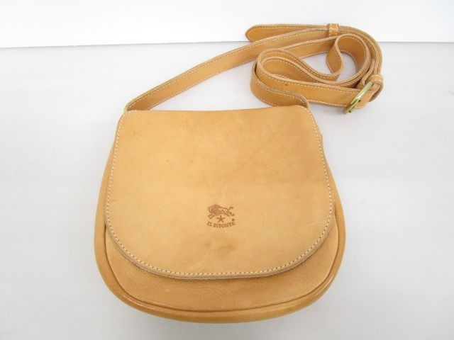 Product Title: IL BISONTE Shoulder Bag Vintage Nume Leather Used from Japan Co