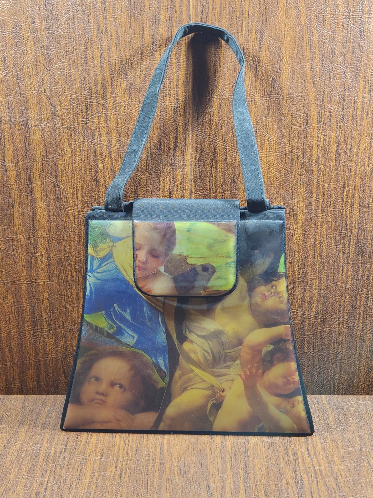 Angela Frascone Art Print Mini Tote Purse Cherub Angel Renaissance Shoulder Bag