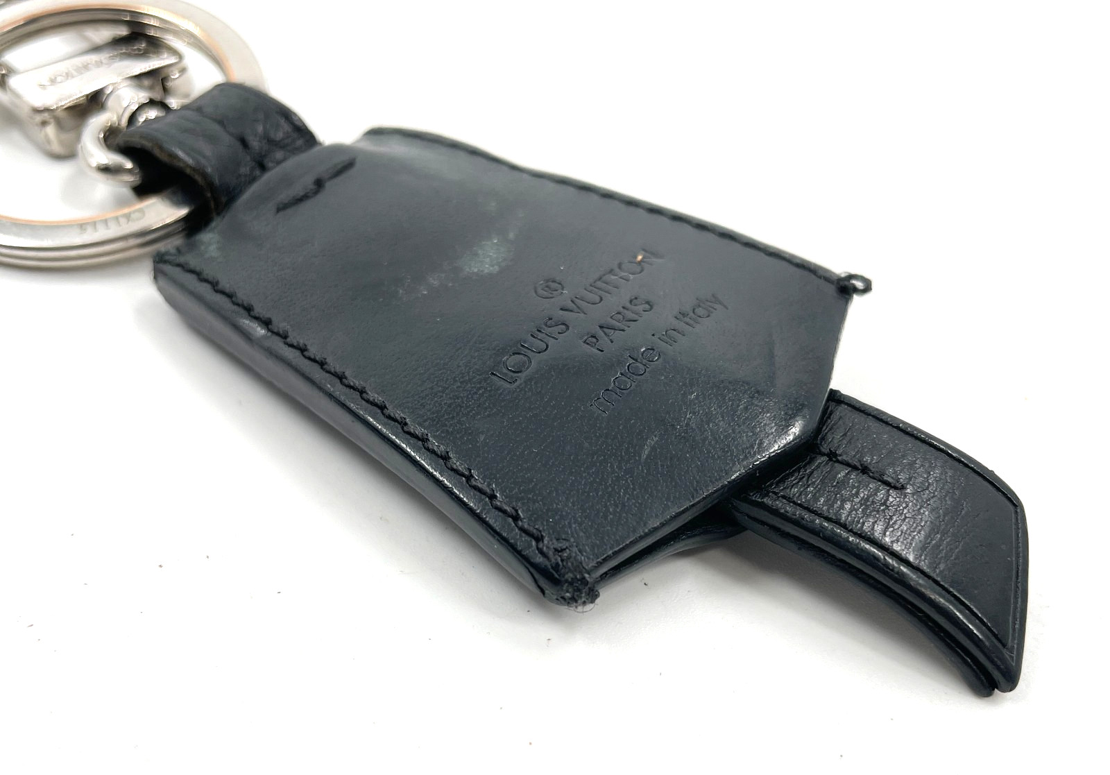 Auth LOUIS VUITTON Clochette Key Holder Black M68020 Silver Plated SKB470