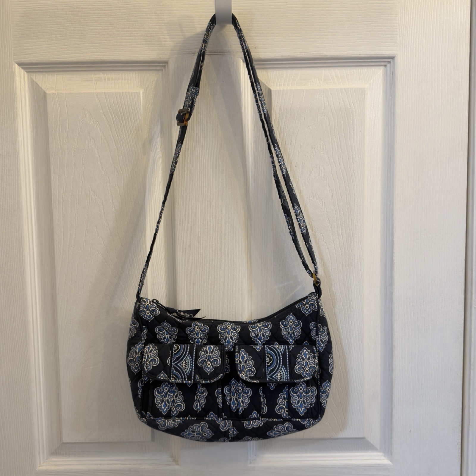 Vera Bradley Calypso Shoulder Bag Blue Paisley Retired 2009 USA