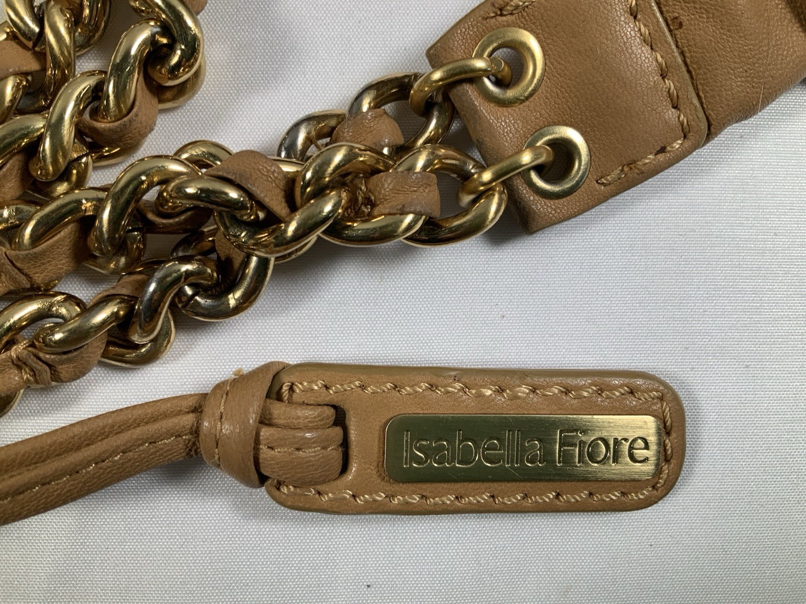 Vtg Isabella Fiore Large Shoulder Bag Brown Woven W Duster Bag Rare