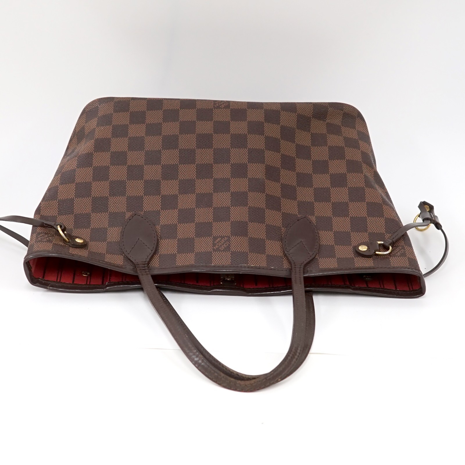 LOUIS VUITTON Neverfull PM Shoulder Tote Bag Damier Leather Brown N51109 VI0131