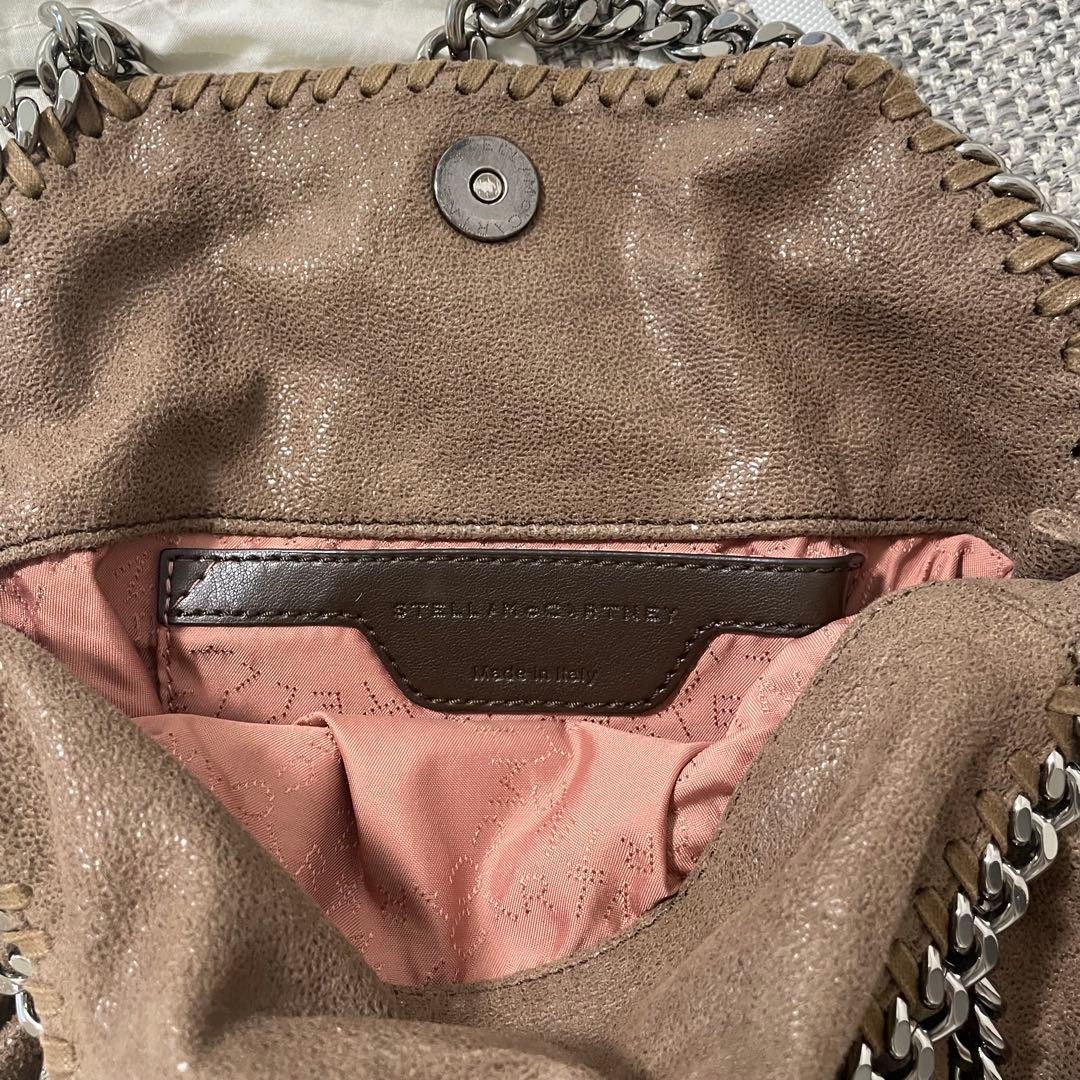 Stella McCartney Falabella Mini Tote Bag Shoulder Bag Brown Eco Leather Auth