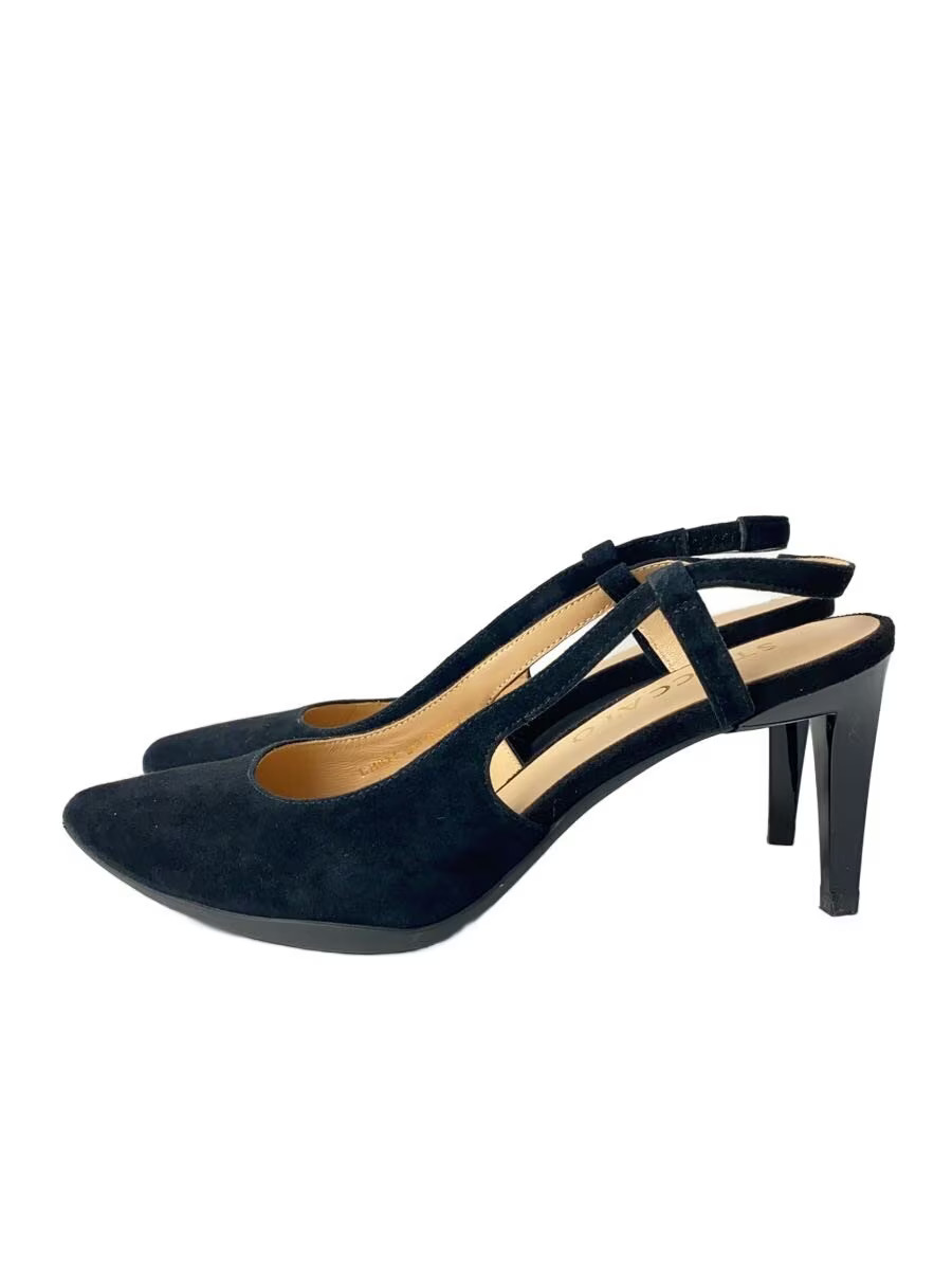 STACCATO Pumps, 24.5cm, Black, Goatskin Leather, 350bs111-1160, Heel