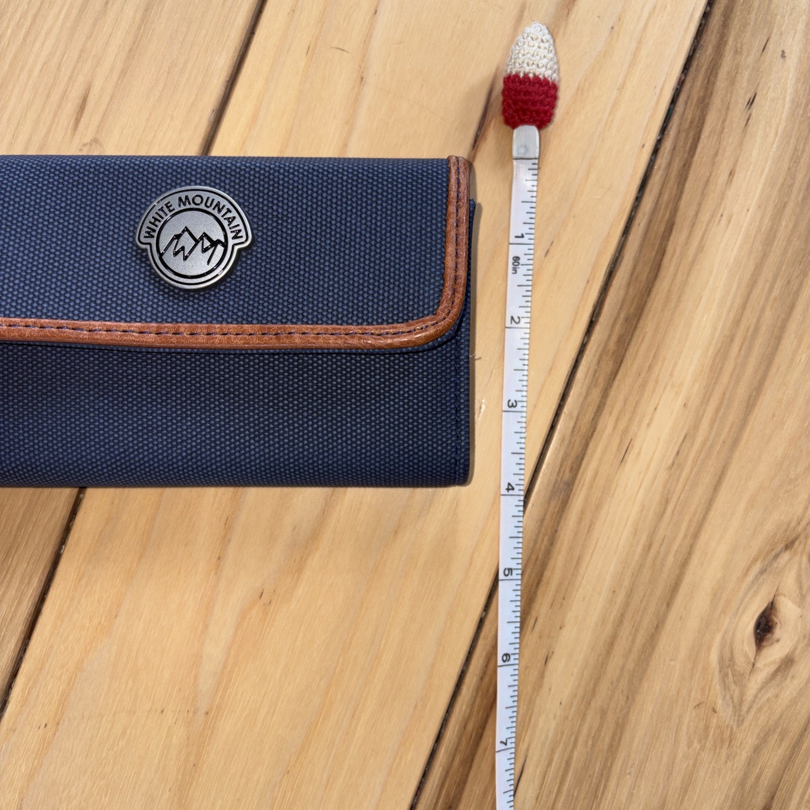 NWT White Mountain Vegan Leather Clutch Bag In Blue & Brown