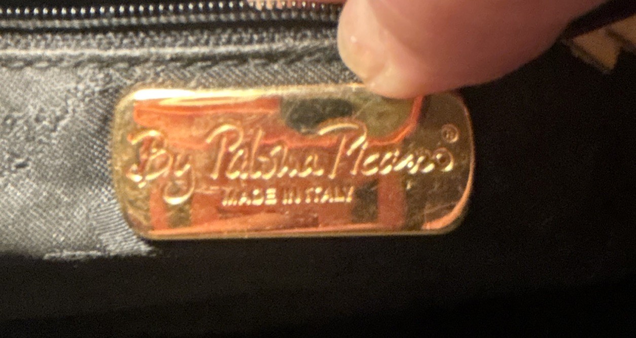 Paloma Picasso Black Small Crossbody Bag Gold Logo Detachable Strap Magnetic