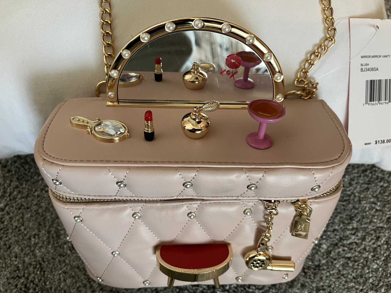 NWT Betsey Johnson Mirror Mirror Vanity Crossbody-Pink