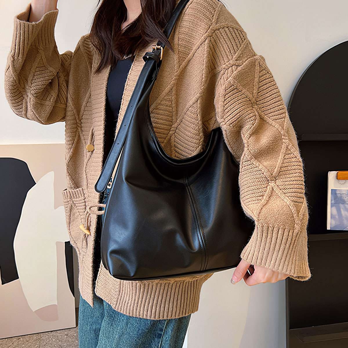 Hobo Bags for Women Slouchy Tote Bag Casual Large Shoulder Purses Fashionable