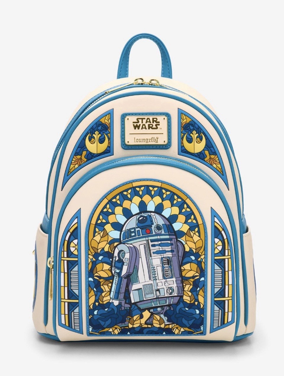 Loungefly Star Wars R2-D2 Stained Glass Portrait Mini Backpack NWT