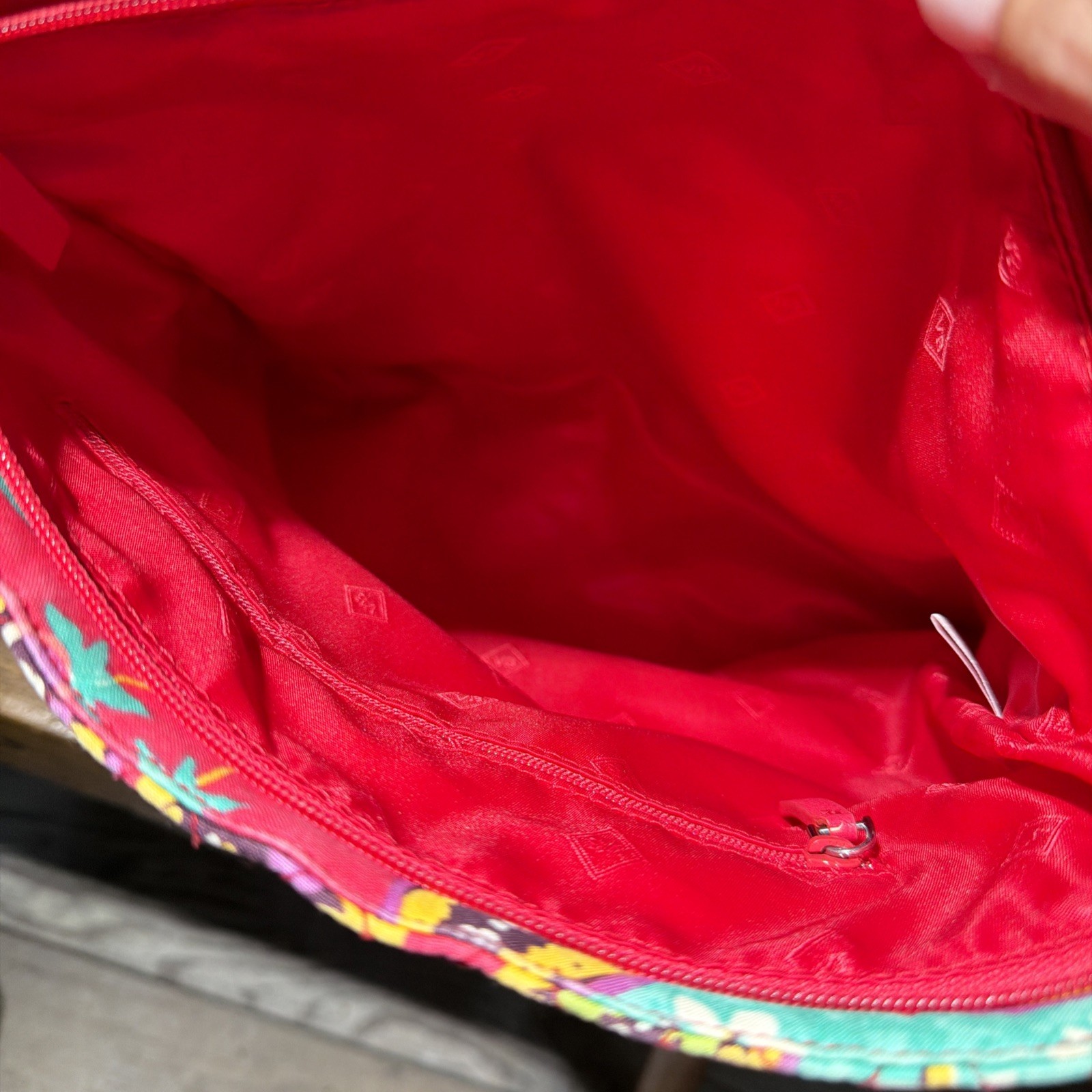 Vera Bradley Triple Zip Hipster Crossbody bag in the Retired Rumba pattern