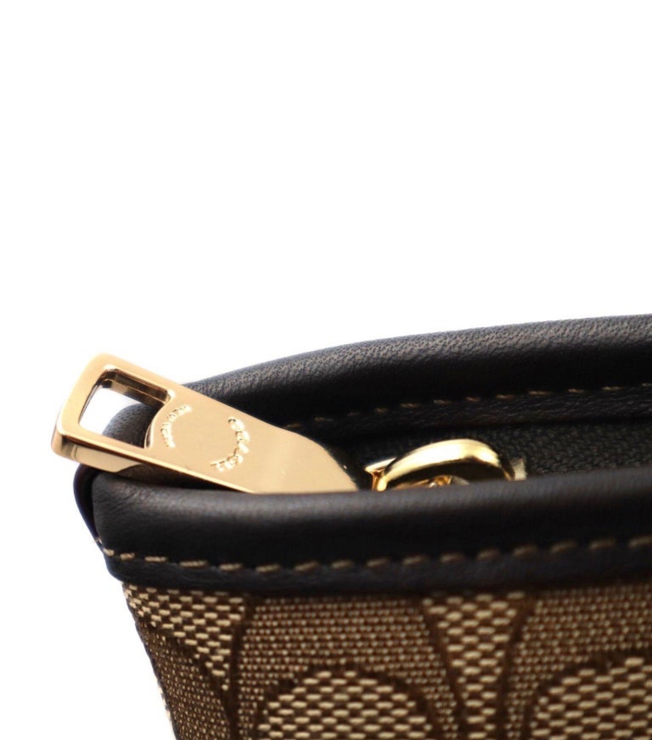 Coach Taylor Tote 37229 Brown Signature Jacquard with Leather Trim