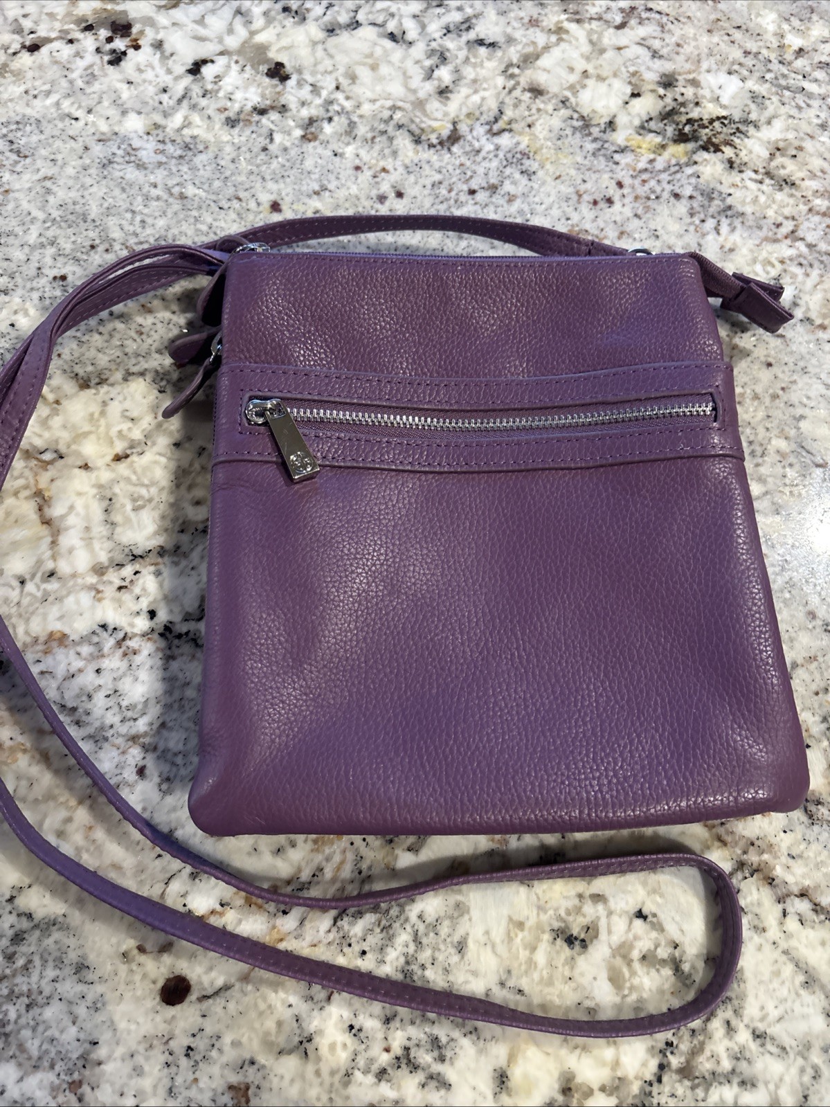Giani Bernini Triple-Zip Pebble Leather Dasher Crossbody, Created for Macy’s – C