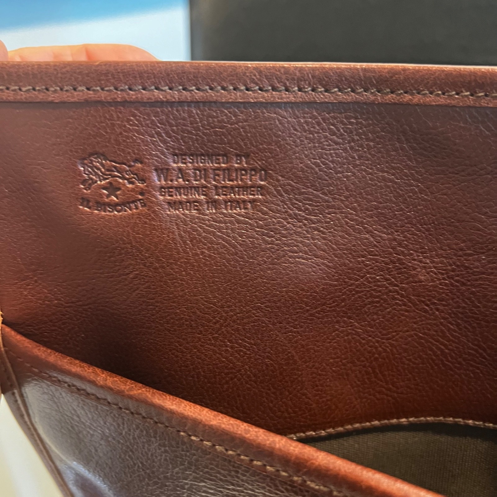 IL BISONTE All Leather Backpack – Brown-