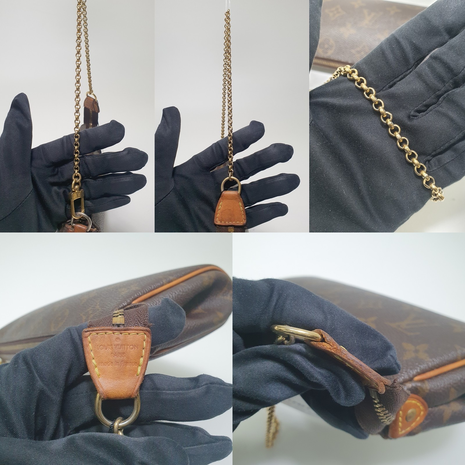 NO TARIFF Authentic Louis Vuitton Eva Clutch Monogram M95567 with Dust bag LF632