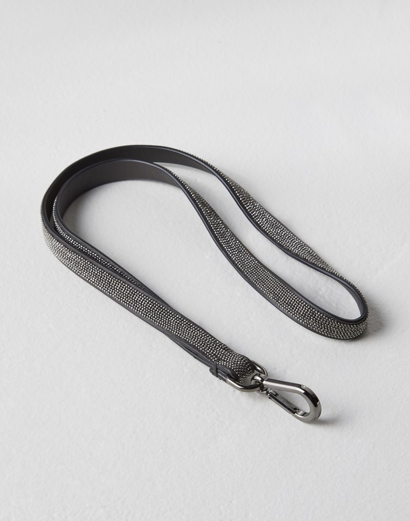 BRUNELLO CUCINELLI WOMEN’S DARK GREY LEATHER STRAP MSRP $525