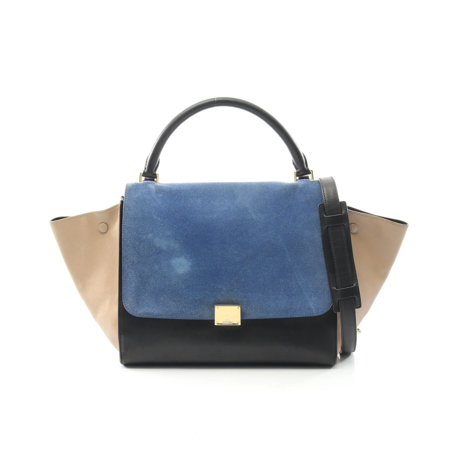 Celine 2WAY Handbag Black Leather #RCB1185
