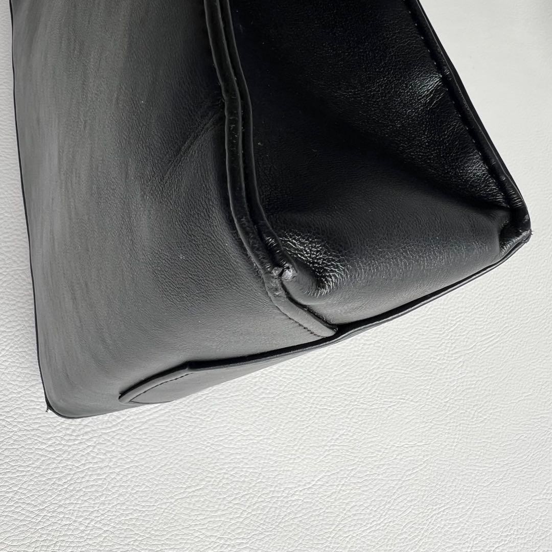 DIESEL 3D Embossed Logo Tote Bag 2Way Black Pre-owned Authentic