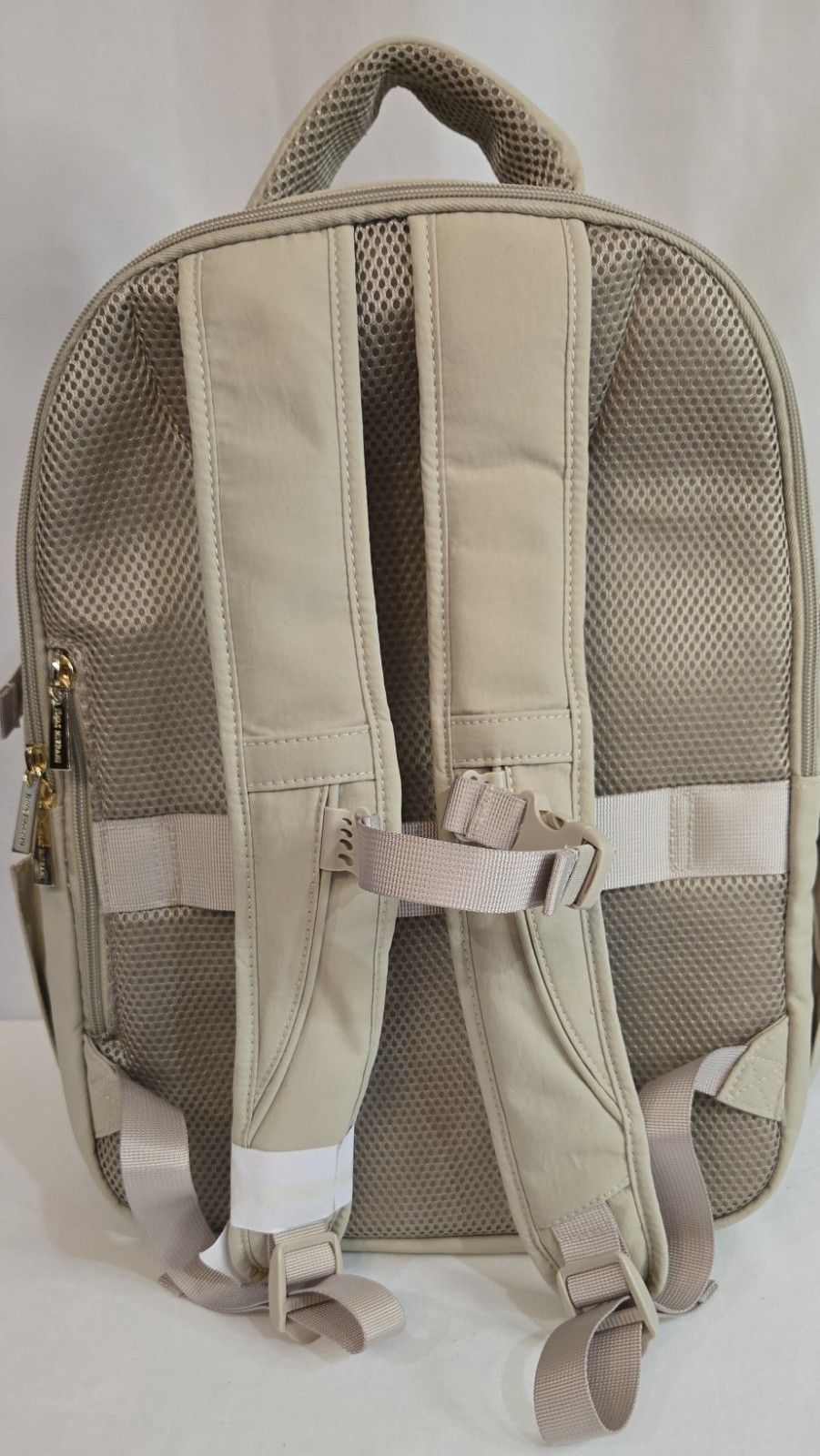 NWT Isaac Mizrahi Beige Designer Backpack With Insulated Pocket