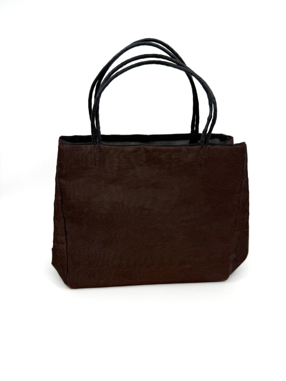 DKNY Organza Mini Tote Brown Evening Bag Minimalist