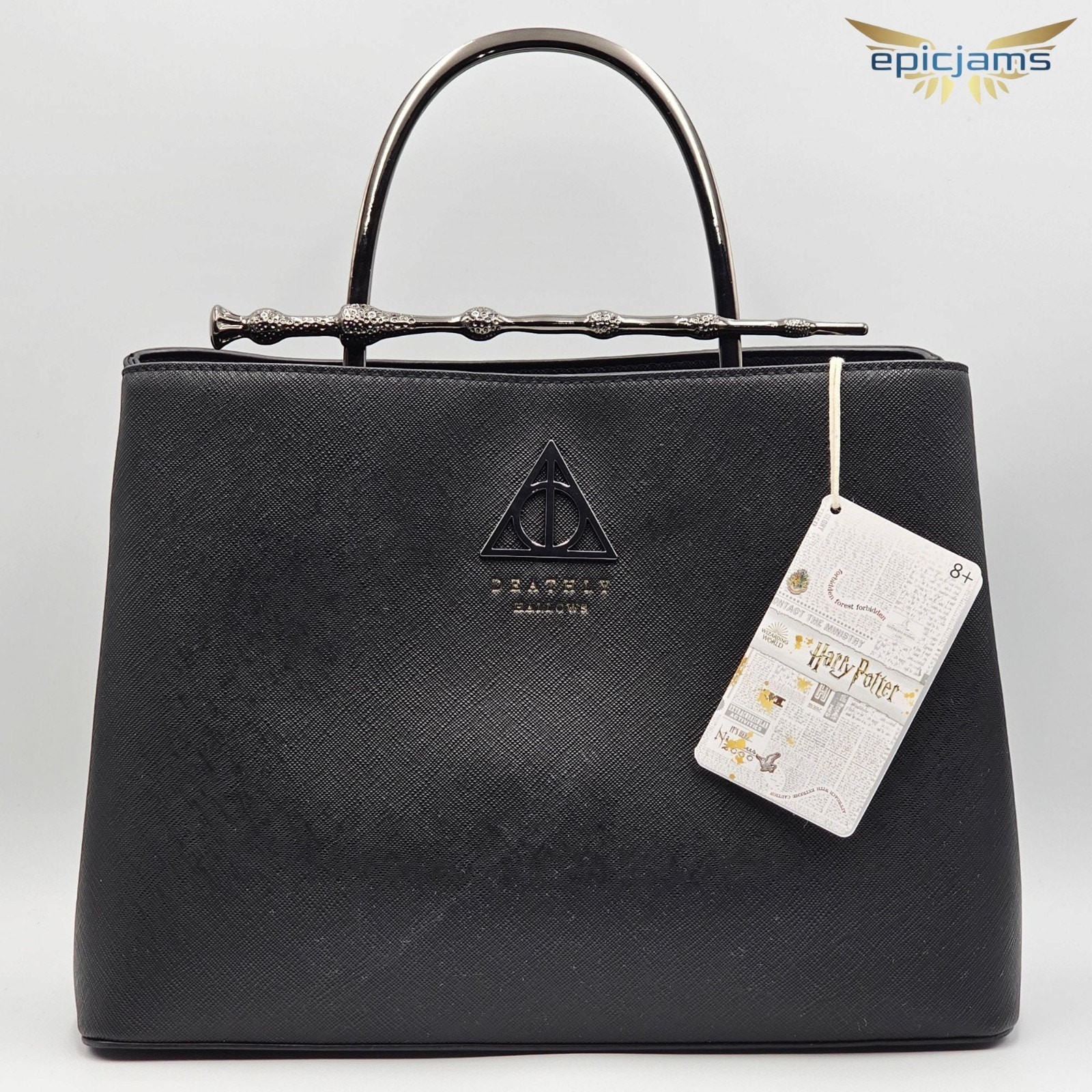 Loungefly Harry Potter Elder Wand Deathly Hallows Black Handbag New