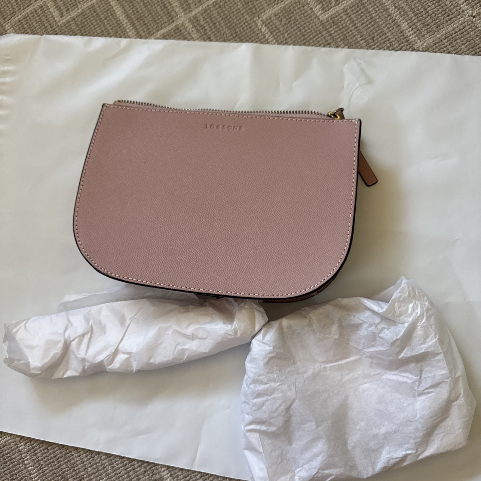 Lo & Sons Waverly 2 Cow Leather Wear 4 Ways NWOT Peach